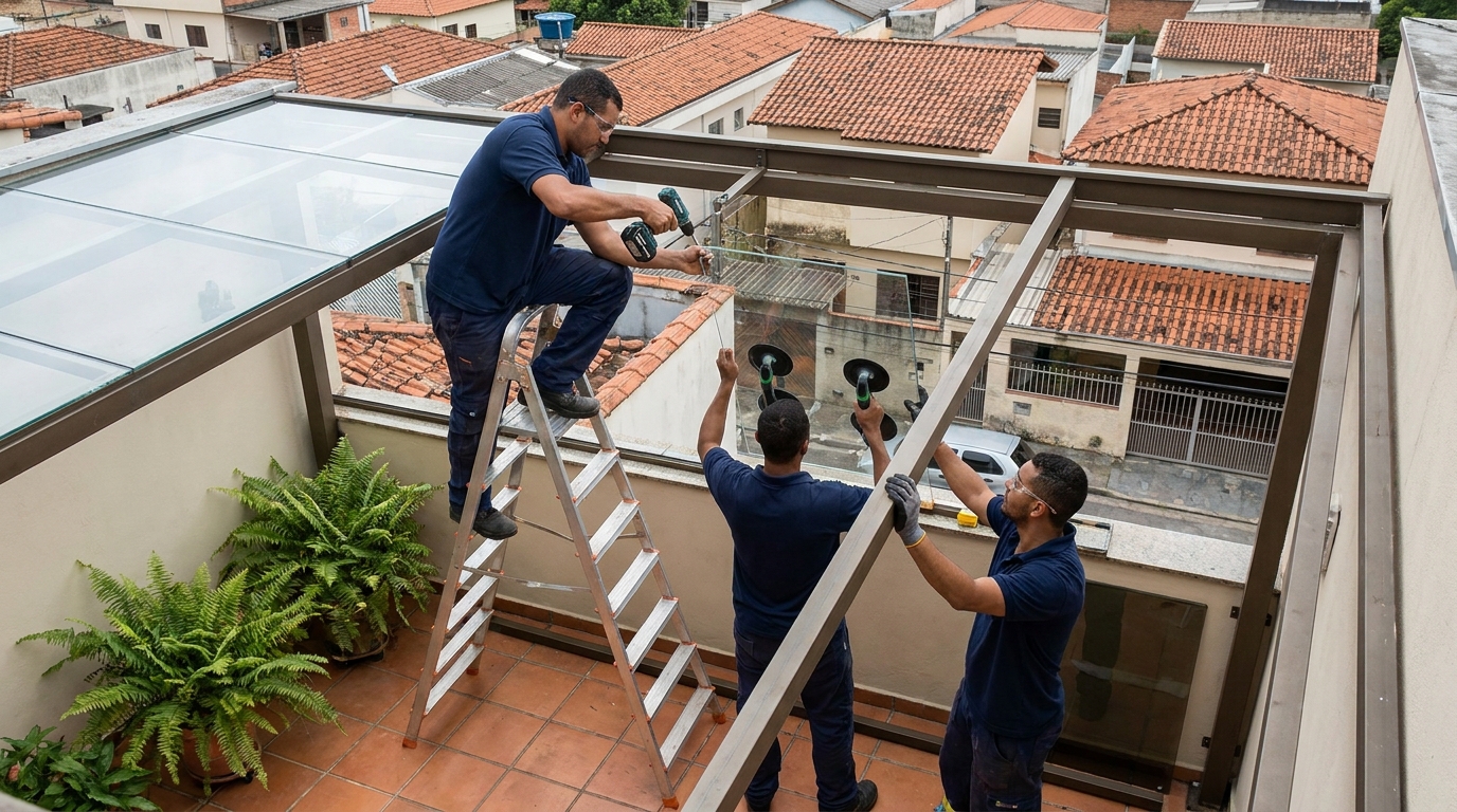 Cobertura de Vidro no Triângulo, Porto Velho‑RO
