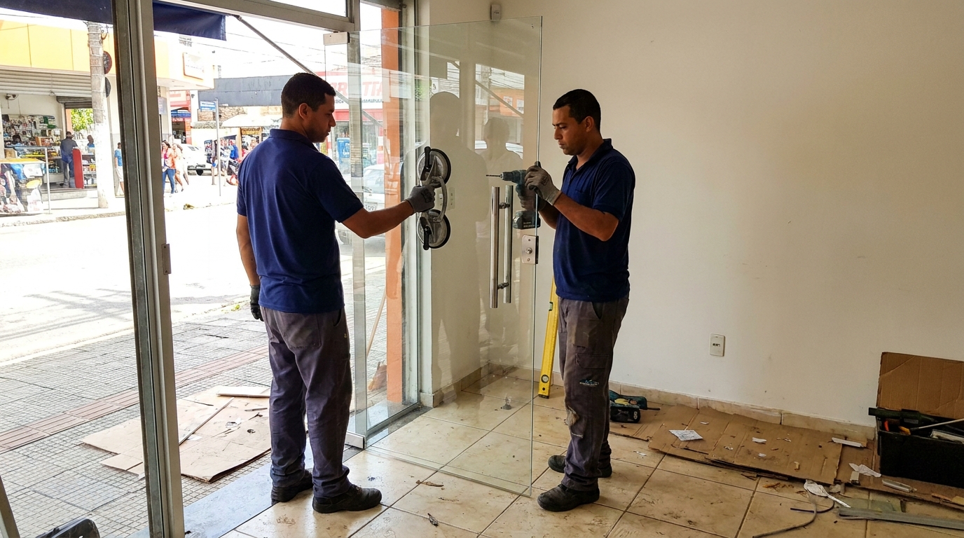 Portas em Vidro no Jardim Santana, Porto Velho‑RO